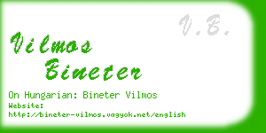 vilmos bineter business card